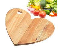 Moreeulsi Heart Cheese Board, Wooden Heart-Shaped Chopping Board, Romantic Meat Cheese Wood Tray, Wooden Chopping Board for Kitchen, Wood Pizza Cutting Board, Cheese Serving Platter, 30.5x25.5cm