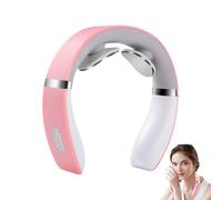 Moreeulsi Heated Neck Massager | Massagers for Neck and Back - Cordless Vibrating Rechargeable 10 Modes Adjustable Portable Device with Heat for Post-Workout Beauty Care Home Travel