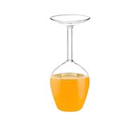 Moreeulsi Inverted Tall Wine Glass, 400ml Upside Down Wine Glass, Unique Party Funny Wines Glasses Long Stem Inverted, Novelty Wines Glasses Gift, Modern Glassware for Cold Hot Birthday Women