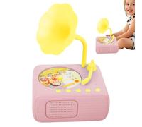 Moreeulsi Kids Gramophone Toy, 11x9.2x7cm Phonograph Toy, Kids Phonograph Record, 1200mAH Gramophone Story Player With 96Cards Audio Player, ABS Vintage Interactive Toys For Girls Boys