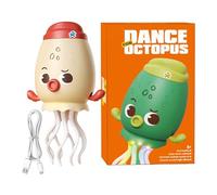 Moreeulsi Music Dancing Electric Toy,Electric Octopus Dancing Toy - Light-up Animal Figure Interactive with Obstacle Avoidance for Floor Play Nursery Bedtime Daycare Easter Preschool Boys