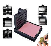 Moreeulsi Post It Notes Holder - Sticky Note Stencil Template,Portable Reusable Organizer with Stencil for Binder Desk Planning Workplace Organization Paper Teacher School