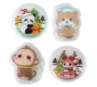 Moreeulsi Set Of 4 Hot Packs For Hands With Pattern, Reusable Cartoon Click Hand Warmers, Long-Lasting Pocket Hand Heaters For Cold Weather, Snap Heat Pack, Cute Hands Heating Pad, 9cm
