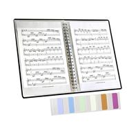 Moreeulsi Sheet Music Holder,40 Pockets Storage Sleeves,Displays 80 Pages Spiral Binding Sheet Music Storage - for Resume Cash Scrapbook Presentation Photos Documents Paper Painting Artwork