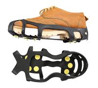 Moreeulsi Snow Spikes for Shoes,Anti Slip Shoe Traction Grippers - 9-Teeth Snow Traction Cleats,for Outdoor Work Winter Commuting Hiking Fishing Walking Climbing Mountaineering Morning Parking Lots