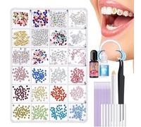 Moreeulsi Teeth Gems - Tooth Jewelry Gems Kit - Temporary Filling Repair Decorations Cosmetic Solution Enhancement for Cracks Chips Restoration