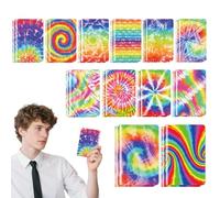 Moreeulsi Tie Dye Pocket Pads - 24-pieces Pocket-size Blank Notebook,Tie Dye Stationery Party Stuffers for Friendship Birthday Christmas Thanksgiving Home Office