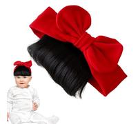 Moreeulsi Toddler Wigs - Young Girls Bow Bangs Wigs Hairbands,Everyday Hairpiece, Fashionable Hair Accessories for Photography, Gathering, Home, Travel