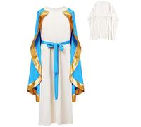 Moreeulsi Virgin Mary Costume | Saint Mary Dress | Halloween Cosplay Outfit for Events Masquerade Performance Role Play Cosplay Convention
