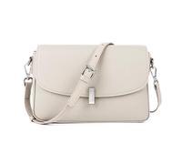 MoreFarther Leather Crossbody Bags for Women, Everyday Medium Purses Trendy, Women's Shoulder Handbags with Adjustable Strap, White, Everyday Trendy