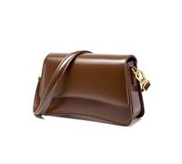 MoreFarther Leather Crossbody Bags for Women, Leather Purses with Adjustable Strap, Lightweight Saddle Bag Purses for Women, Brown, S