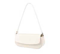 MoreFarther Leather Shoulder Bags for Women, Mini Cute Everyday Purses Trendy, Women's Hobo Handbags with Magnetic Closure, White