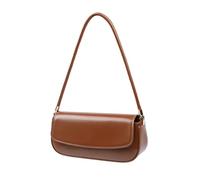 MoreFarther Leather Shoulder Bags for Women, Mini Cute Everyday Purses Trendy, Women's Hobo Handbags with Magnetic Closure, Caramel