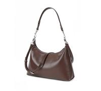 MoreFarther Shoulder Bags in Leather and Suede, Women's Cross-Body Bags with Dual-Face Design, Hobo Purses Handbags for Women with 2 Detachable Shoulder Straps and Zipper Closure (Coffee)