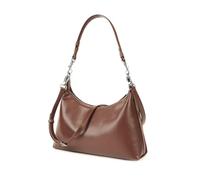 MoreFarther Shoulder Bags in Leather and Suede, Women's Cross-Body Bags with Dual-Face Design, Hobo Purses Handbags for Women with 2 Detachable Shoulder Straps and Zipper Closure (Brown)