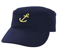 Morefaz Boating Hat Anchor Captain Sailing Cap Army Yacht Military Baseball Caps Drunk Sailor MFAZ Ltd (Nave Anchor-Gold)