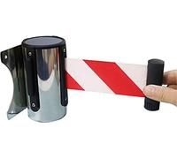 MoreiH Stainless Steel Retractable Belt Barrier - 2M/3M/5M Crowd Control Ribbon with Safe Braking System and Locking Button,Quickly Adjust The Direction/C/2M/6.6Ft