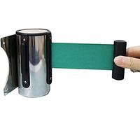 MoreiH Stainless Steel Retractable Belt Barrier - 2M/3M/5M Crowd Control Ribbon with Safe Braking System and Locking Button,Quickly Adjust The Direction/E/2M/6.6Ft