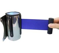 MoreiH Stainless Steel Retractable Belt Barrier - 2M/3M/5M Crowd Control Ribbon with Safe Braking System and Locking Button,Quickly Adjust The Direction/F/2M/6.6Ft