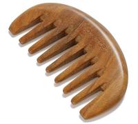 Moreinday Comb Wide Tooth Comb for Curly Hair Pocket Comb Hand Made Wooden Comb Natural Wood Comb for Women Men - Green Sandalwood