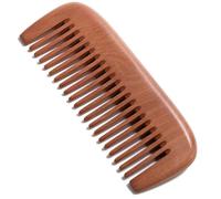 Moreinday Wooden Comb for Women, Labor Comb, Medium Wide Tooth for Curly Hair Growth - Peach Wood