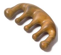 Moreinday Wooden Massage Comb, Wooden Scalp Massager, Scalp Gua Sha for Stress Relax, Loc Comb for Sisterlocks - Green Sandalwood