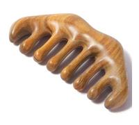 Moreinday Wooden Scalp Massager for Hair Growth, Massage Comb Wide Tooth Wooden Comb, Head Massager Scalp Relax, Gua Sha Comb for Women Men - Green Sandalwood Comb