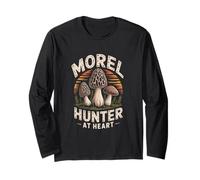 Morel Hunter at Heart Mushroom Forager Spring Woods Long Sleeve T-Shirt