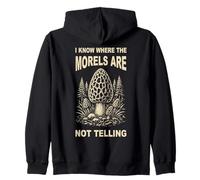 Morel Hunter Humor I Know Where The Morels Are Zip Hoodie