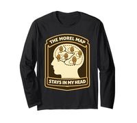 Morel Hunter Humor The Morel Map Stays in My Head Long Sleeve T-Shirt