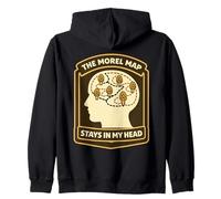 Morel Hunter Humor The Morel Map Stays In My Head Zip Hoodie