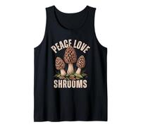 Morel Mushroom Foraging Peace Love Shrooms Tank Top