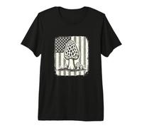 Morel Mushroom Hunter Forager USA Flag Premium T-Shirt