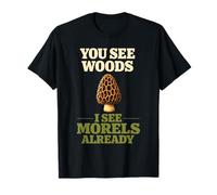 Morel Mushroom Hunter Wild Morel Mushroom Foraging T-Shirt