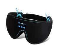 Morelax Bluetooth Sleep Mask Headphones, Blackout Wireless 3D Eye Mask with Headphones, 12H Sleeping Headband, HD Stereo Sleep Earphones, Adjustable for Travel,Nap,Yoga,Meditation,Insomnia Gift(Black)