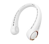 Morelax Neck Fan, Portable Neck Fan,Hands Free Bladeless Mini Fan with 360°Cooling Airflow, 3 Speeds Adjustable,Ultra Quiet Wearable, Suitable for Indoor Outdoor Travel Sports (White)