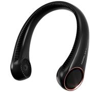 Morelax Neck Fan, Portable Neck Fan,Hands Free Bladeless Mini Fan with 360°Cooling Airflow, 3 Speeds Adjustable,Ultra Quiet Wearable, Suitable for Indoor Outdoor Travel Sports (Black)