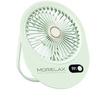 Morelax Portable Desk Fan Rechargeable,Small Personal Fan Strong Powerful Wind Battery Operated, Slim Silent, 6 Speeds Cooling Handheld Mini USB Table Desktop Fans for Indoor Outdoor Office (Green)