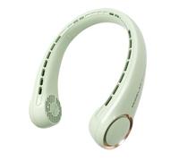 Morelax Portable Neck Fan, 3 Speed Adjustable, 360° Airflow, USB Rechargeable 4800mAh Battery, Hands-Free Cooling for Home, Office, Travel & Outdoor Activities, Green