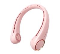 Morelax Portable Neck Fan, 3 Speed Adjustable, 360° Airflow, USB Rechargeable 4800mAh Battery, Lightweight & Hands-Free, Ideal for Home, Office, Travel, and Outdoor Activities, Pink