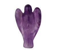 Morella Gemstone Amethyst Angel Good Luck Charm Guardian Angel to take with You 3,5 cm in a Velvet Bag