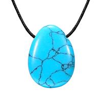 Morella Women's Necklace 31.5 inch - 80 cm gem-Stone Drop Pendant Turquoise Stone gem in a Velvet Bag
