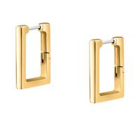 Morellato Creole Square Gold Tone Hoop Earrings 2.2 x 1.5cm