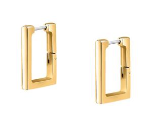 Morellato Creole Square Gold Tone Hoop Earrings 2.2 x 1.5cm