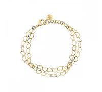 Morellato Intrecci Double Open Heart Link Gold Tone Bracelet 16-19cm