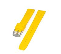 Morellato SILE RUBBER Collection Silicone Watch Strap Stainless Steel Buckle, Dark Yellow, Medium, Strap