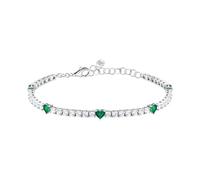 Morellato Women's Bracelet in Recycled 925‰ Silver, Tennis, Heart, TESORI Collection, Gift for Girlfriend
