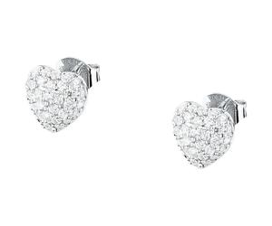 MORELLATO Women's earrings made of recycled 925 silver, cubic zirconia, collection NOBILE, heart, pavé - SAZK04, Media, Metal, Cubic Zirconia