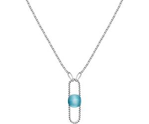MORELLATO Womens Necklace 1930 SATP16 Stainless Steel Cat Eye Blue