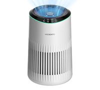 MORENTO Air Purifiers for Home, Air Purifier for Smoke Pet Dander Odors with Fragrance Sponge, Small Air Purifier with Sleep Mode for Bedroom Office, Blue Ambient Light, MR2566, White,1 Pack+3 Modes